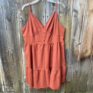 Shein Women's Orange Rust Dress Sz. 2XL